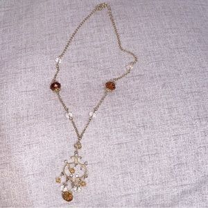 Bead and chain necklace